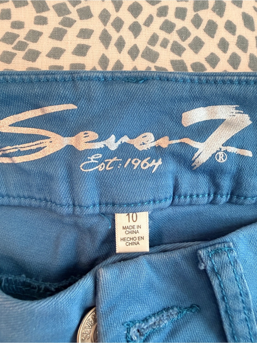 Seven7 Vibrant Blue Ankle Skinny Jeans Womens Mid Rise Denim - Picture 11 of 15